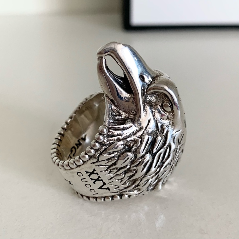 NWOT Gucci large sterling silver ring made in Italy - Picture 3 of 16